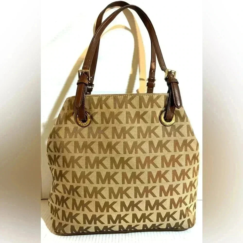 Michael Kors Mk Signature Print Canvas Tote Handb… - image 2